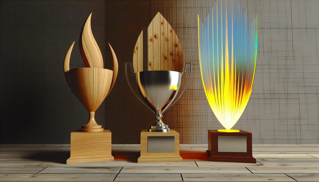 Choisissez le matériau idéal pour vos trophées d'entreprise à Monaco : Bois, Métal ou Plexiglass ? Découvrez les avantages de chacun.